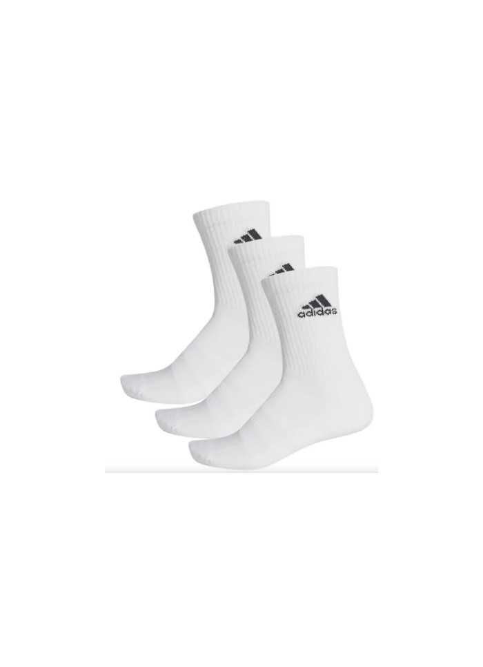 Achat Chaussettes Adidas Homme CUSH CRW 3PP Blanche 3 paires