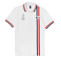 achat Polo Lacoste FRANCE OLYMPIQUE EDITION blanc