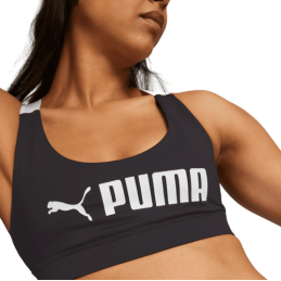 Achat brassière sport puma femme W MID IMPC PUMA FIT BRA face porte