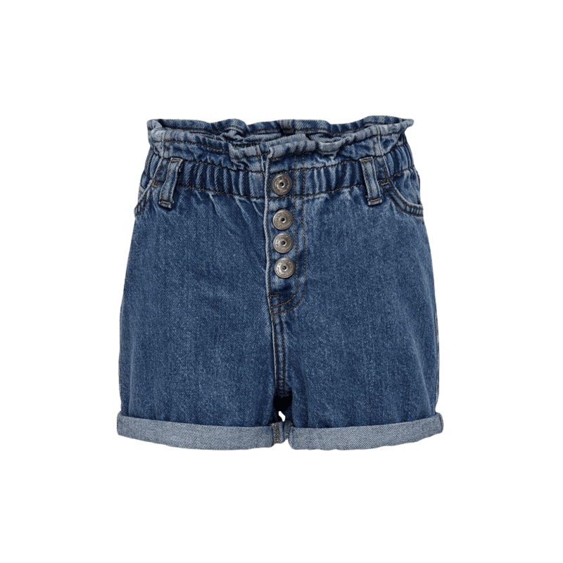 achat short en jean only fille KOGCUBA PAPERBAG SHORTS TAI CS face