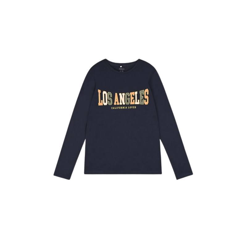 achat sweat name it fille NKFLA LS TOP bleu marine face