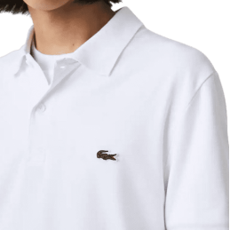 Achat polo Lacoste homme CORE ESSENTIALS blanc logo