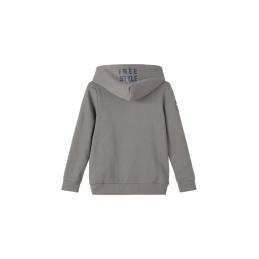 achat sweat a capuche name it garcon gris NKMLUTSER dos