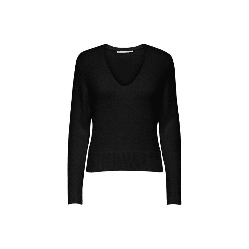 Pull col en V Only Femme ONLELLA PIUMO Noir