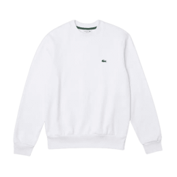 Achat sweat col rond Lacoste homme CORE SOLID blanc face