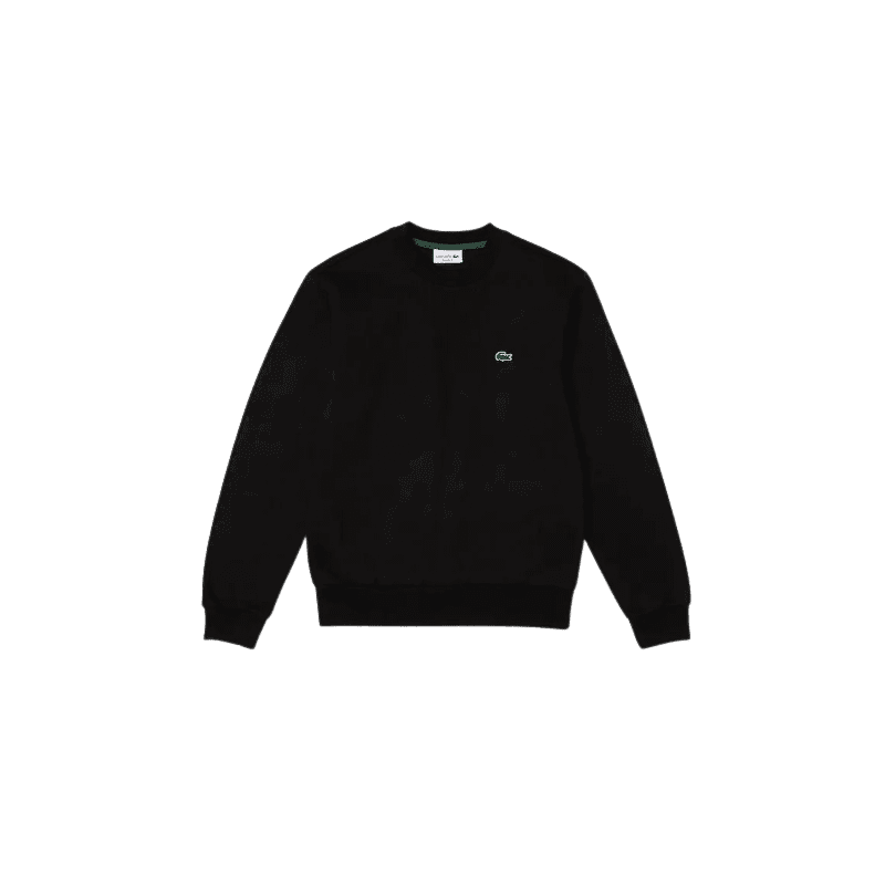 Achat sweat col rond Lacoste homme CORE SOLID noir face