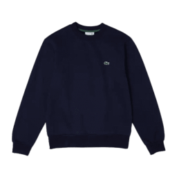 Achat sweat col rond Lacoste homme CORE SOLID bleu face