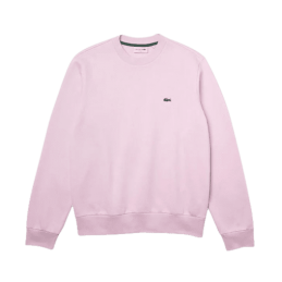 Achat sweat col rond Lacoste homme CORE SOLID rose face