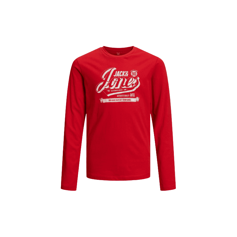 achat T-shirt à manches longues Jack&Jones Enfant JJEJEANS Rouge face