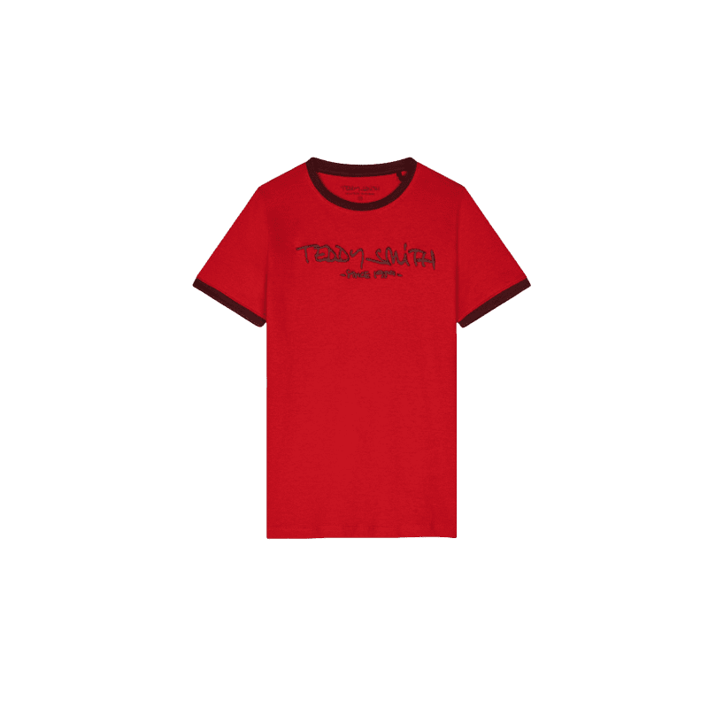 T shirt Teddy Smith Gar on TICLASS 3 Rouge Clickandsport