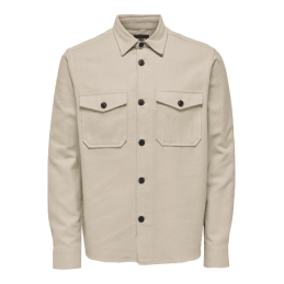 acat Chemise Only and Sons Homme ONSMILO LIFE LS SOLID OVERSHIRT NOOS face