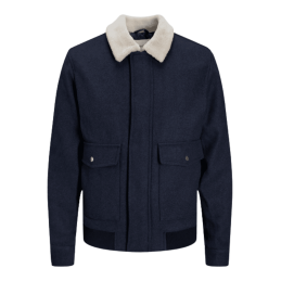 achat Veste Jack & Jones Homme JJTOM WOOL BOMBER Marine