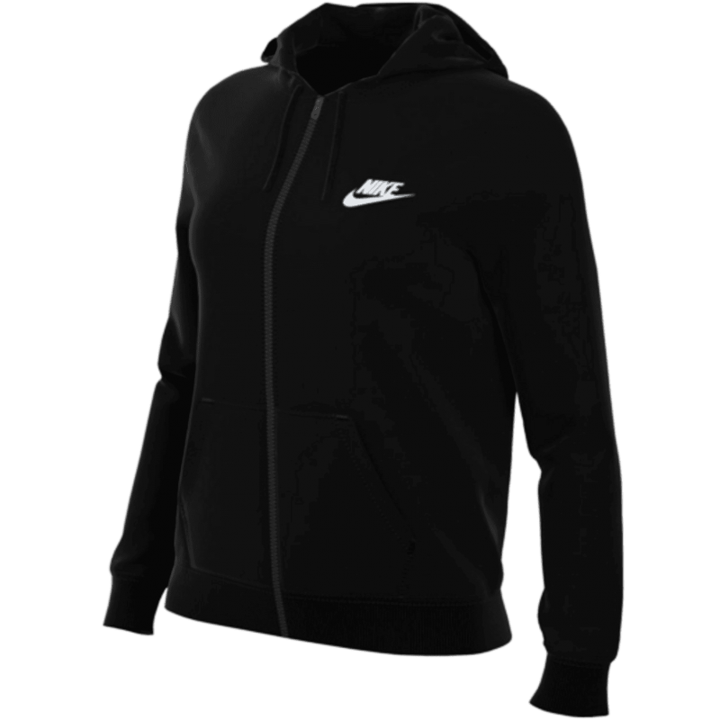 achat Sweat à capuche Nike Femme NSW CLUB FLC FZ HOODIE STD Noir face non porte