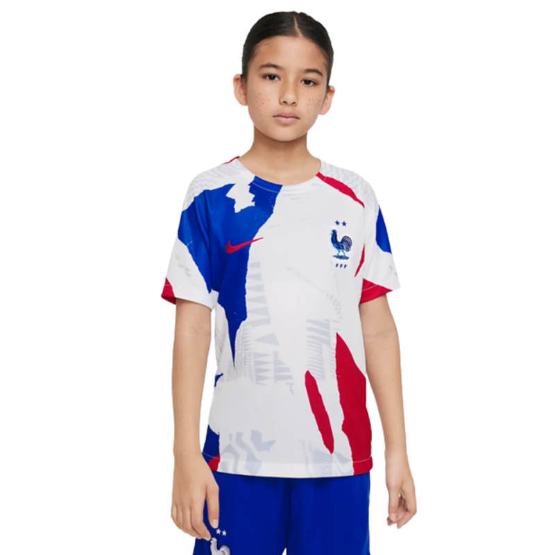 achat Maillot d'avant-match France Coupe du monde 2022 Enfant face
