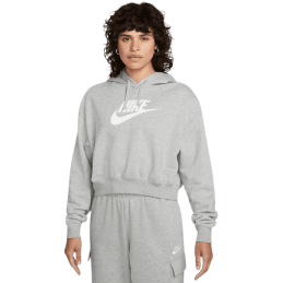 Achat sweat Nike femme CLUB FLEECE GX CROP gris face