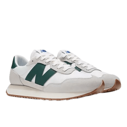 Achat sneakers New Balance homme 237 blanc/vert profil paire