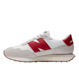 Achat sneakers New Balance homme 237 blanc/rouge profil gauche