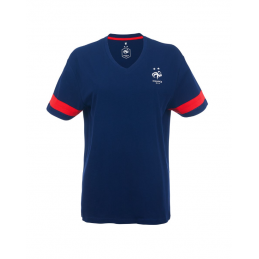 T-shirt col V FFF Adulte Coupe du Monde 2022 face