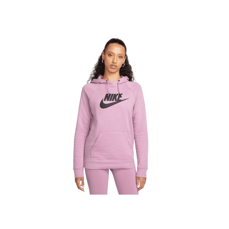 Nike Sweat à Capuche NSW Club Fleece - Noir/Blanc Femme