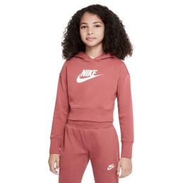 Achat sweat à capuche crop Nike fille NSW CLUB CROP HOODIE face