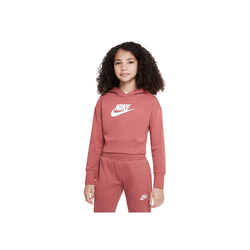 Achat sweat à capuche crop Nike fille NSW CLUB CROP HOODIE face