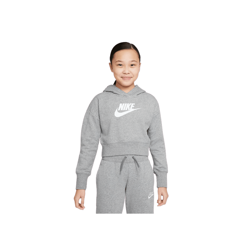 Achat sweat à capuche crop Nike fille NSW CLUB CROP HOODIE face