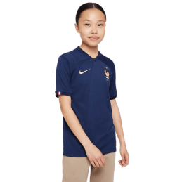 Achat maillot domicile Équipe de France 2022-2023 enfant face