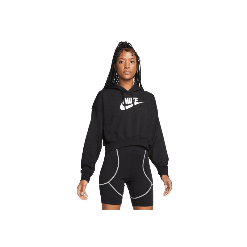 Sweat à capuche crop nsw club noir femme - Nike