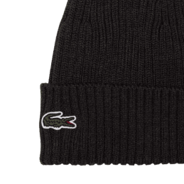 Bonnet Lacoste homme CORE ESSENTIALS noir devant