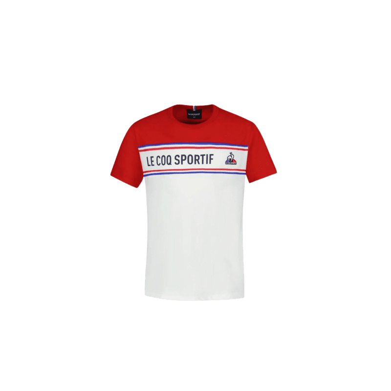 Achat T-shirt le Coq Sportif enfant TRI TEE SS N2 rouge/blanc/bleu face Achat T-shirt le Coq Sportif enfant TRI TEE SS N2 rouge/blanc/bleu face