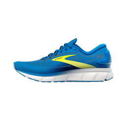 achat Chaussure de running Brooks Homme TRACE 2 bleu/jaune profil gauche