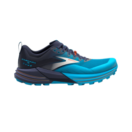 achat Chaussure de trail Brooks Homme CASCADIA 16 noir/bleu profil droit