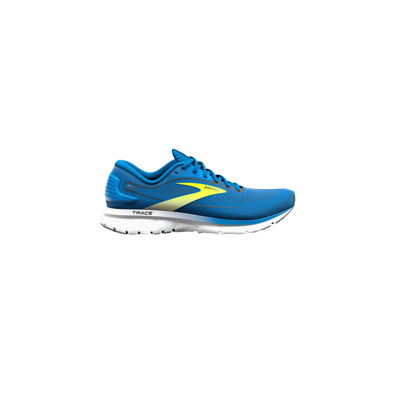 achat Chaussure de running Brooks Homme TRACE 2 bleu/jaune profil droit