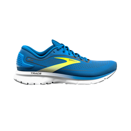 achat Chaussure de running Brooks Homme TRACE 2 bleu/jaune profil droit