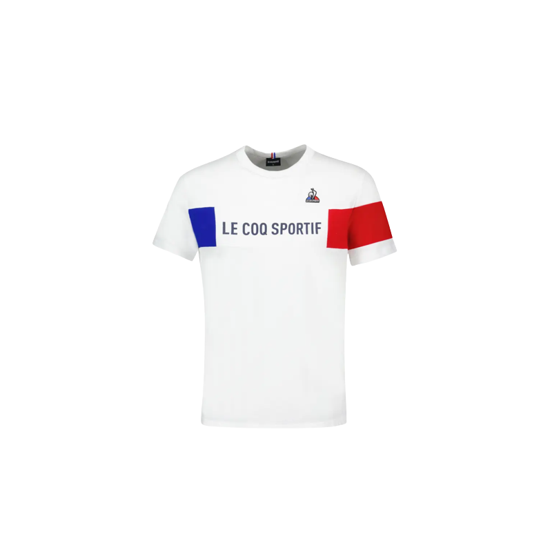 achat T-shirt Le Coq Sportif Homme TRI TEE SS N1 Blanc face