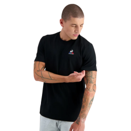 achat T-shirt Le Coq Sportif Homme ESS TEE SS N4 Noir face porte