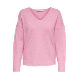 achat Pull à col en V Only Femme ONLRICA LIFE Rose face