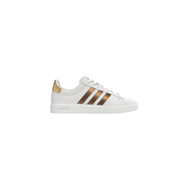 achat Chaussure Adidas Femme GRAND COURT 2.0 blanc/dorée profil droit