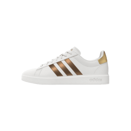 achat Chaussure Adidas Femme GRAND COURT 2.0 blanc/dorée profil gauche