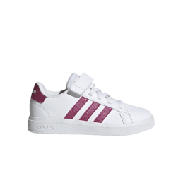 achat Chaussure Adidas Fille GRAND COURT 2.0 EL K blanc/rose profil droit