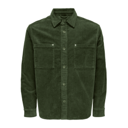 achat Chemise Only and Sons Homme ONSTRACK Verte face