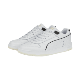 achat Chaussure Puma Homme RBD GAME LOW blanc/noir profil gauche deux chaussures