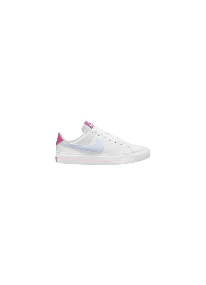 achat Chaussure Nike Enfant NIKE COURT LEGACY (GS) blanc/gris profil droit