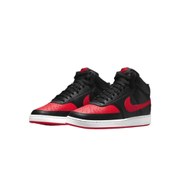 achat Chaussure Nike Homme NIKE COURT VISION MID noire/rouge profil gauche deux chaussures