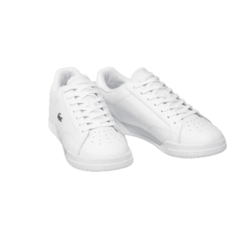Achat Chaussure Lacoste TWIN SERVE Blanc profil droit deux chaussures