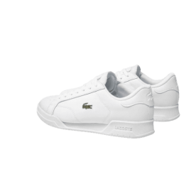 Achat Chaussure Lacoste TWIN SERVE Blanc profil gauche deux chaussures