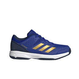 Achat Chaussure de sports indoor Adidas enfant COURT STABIL bleu profil droit