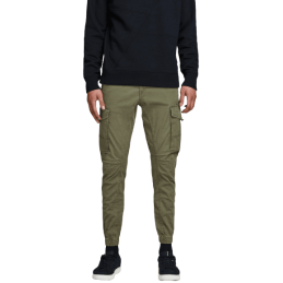 achat Pantalon cargo Jack and Jones Homme JPSTPAUL JJFLAKE AKM 542 OLIVE NIGH dos porté