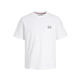 achat T-shirt Jack and Jones Garçon JORTREVOR Blanc face