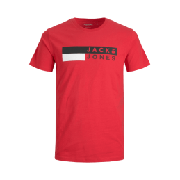 achat T-shirt Jack and Jones Garçon JJECORP LOGO Rouge face